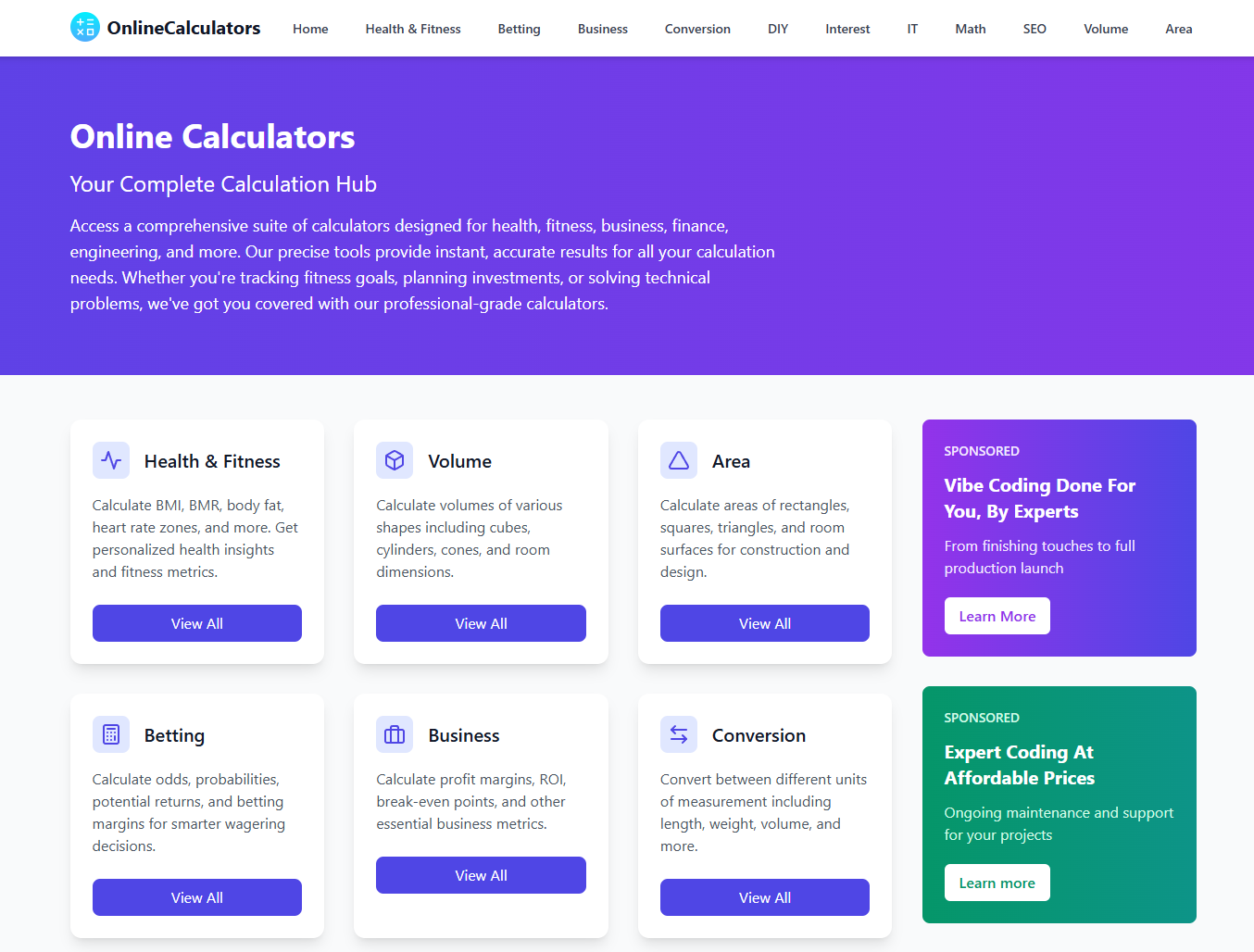 Free Online Calculators
